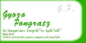 gyozo pongratz business card